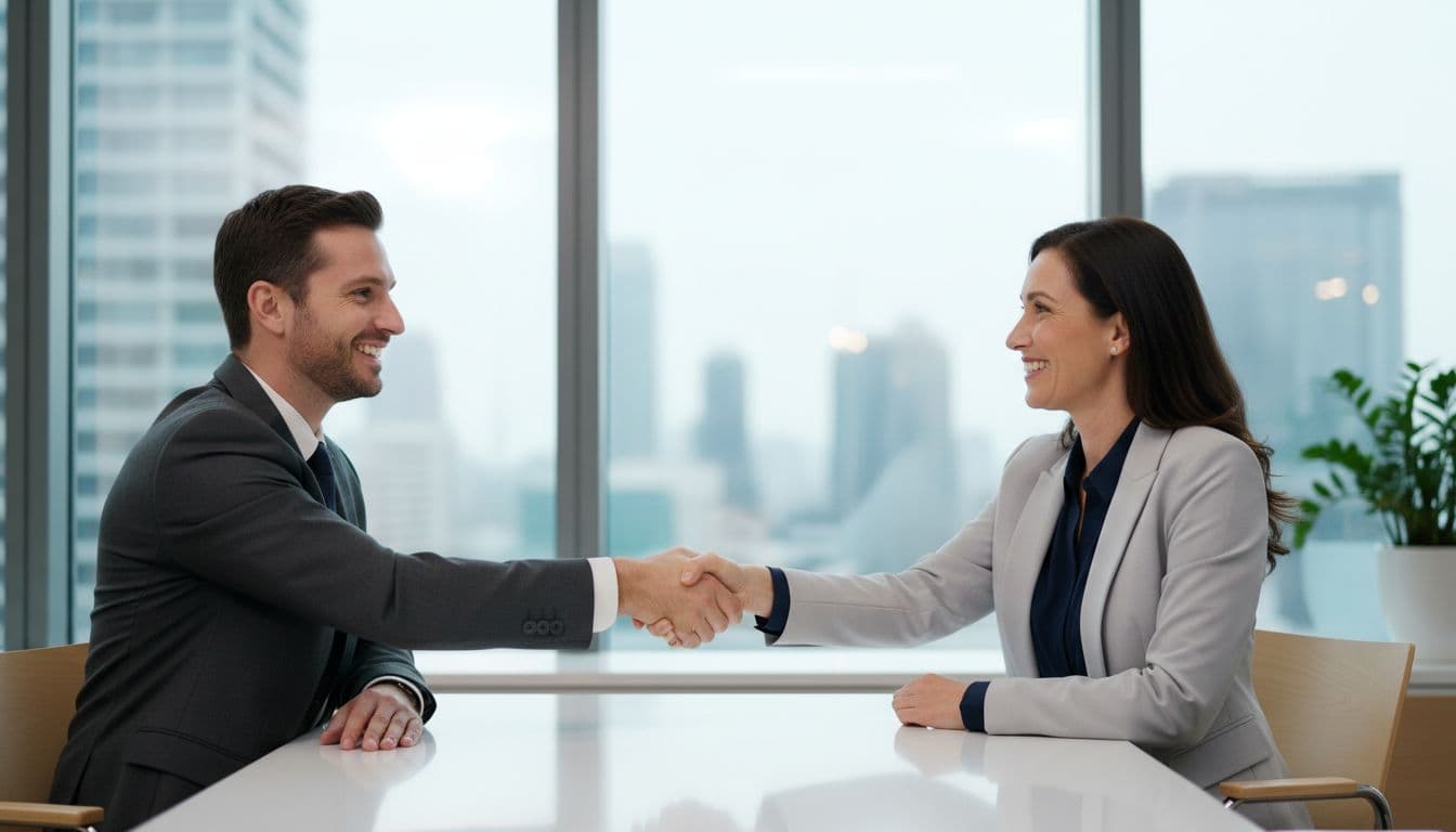 Custom AI-generated image handshake